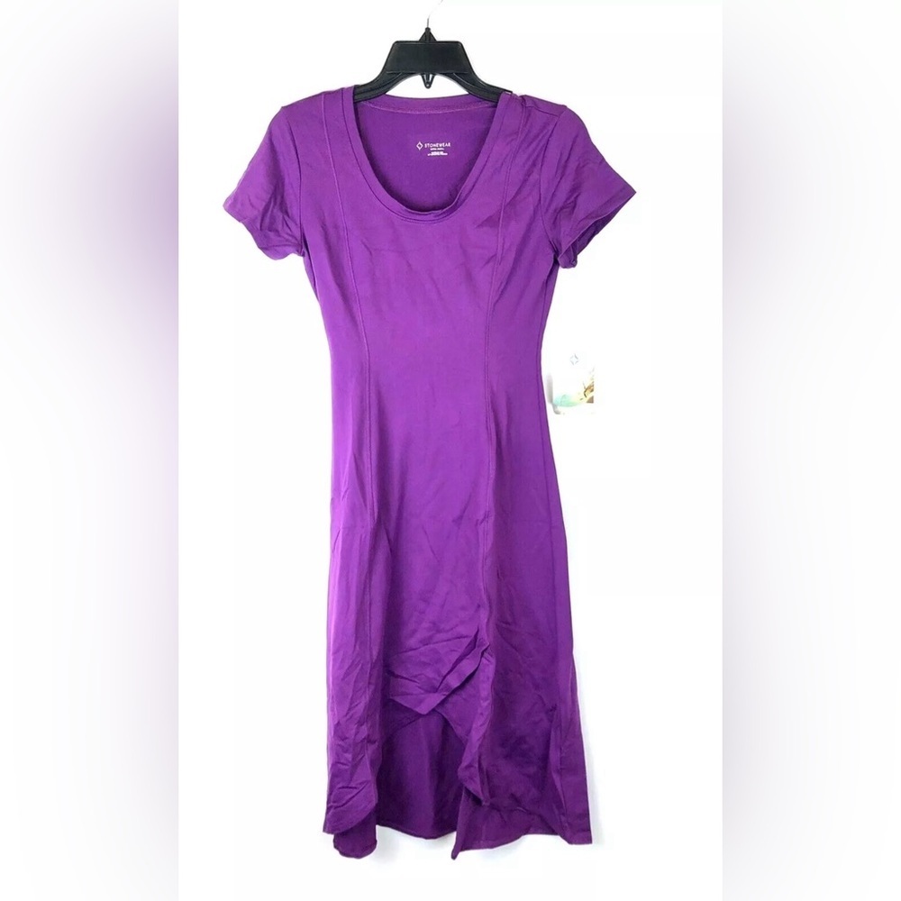 Stonewear Women’s Purple Midi Gardenia Dress Size Extra Small
